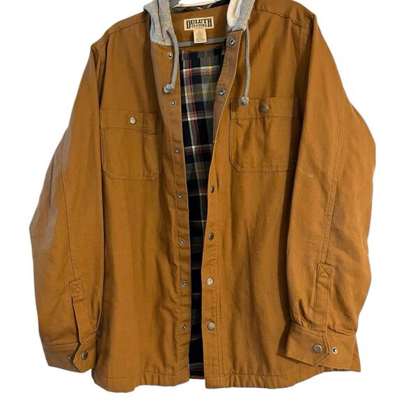 Duluth Trading Company Fire Hose Standard Fit Hooded Lumber Chore Jacket Med - Picture 1 of 14